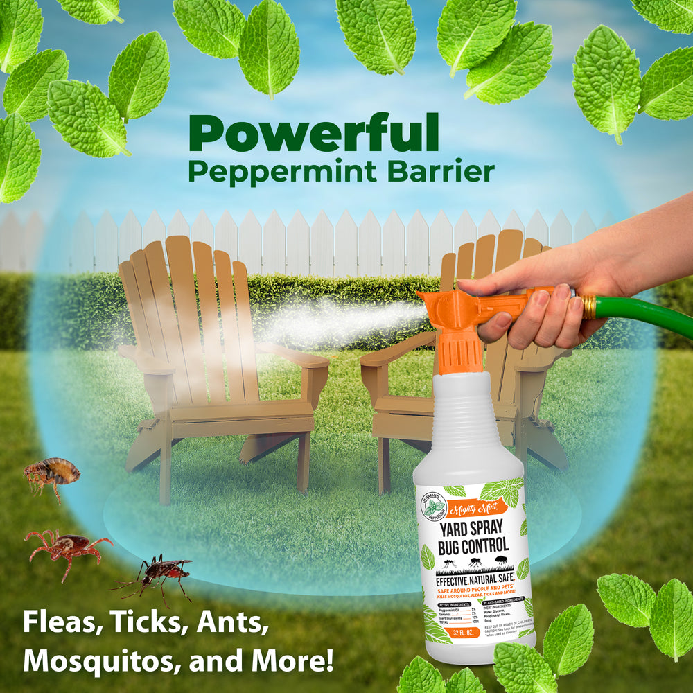 Mighty Mint Yard Spray Bug Control Natural Peppermint Lawn Spray