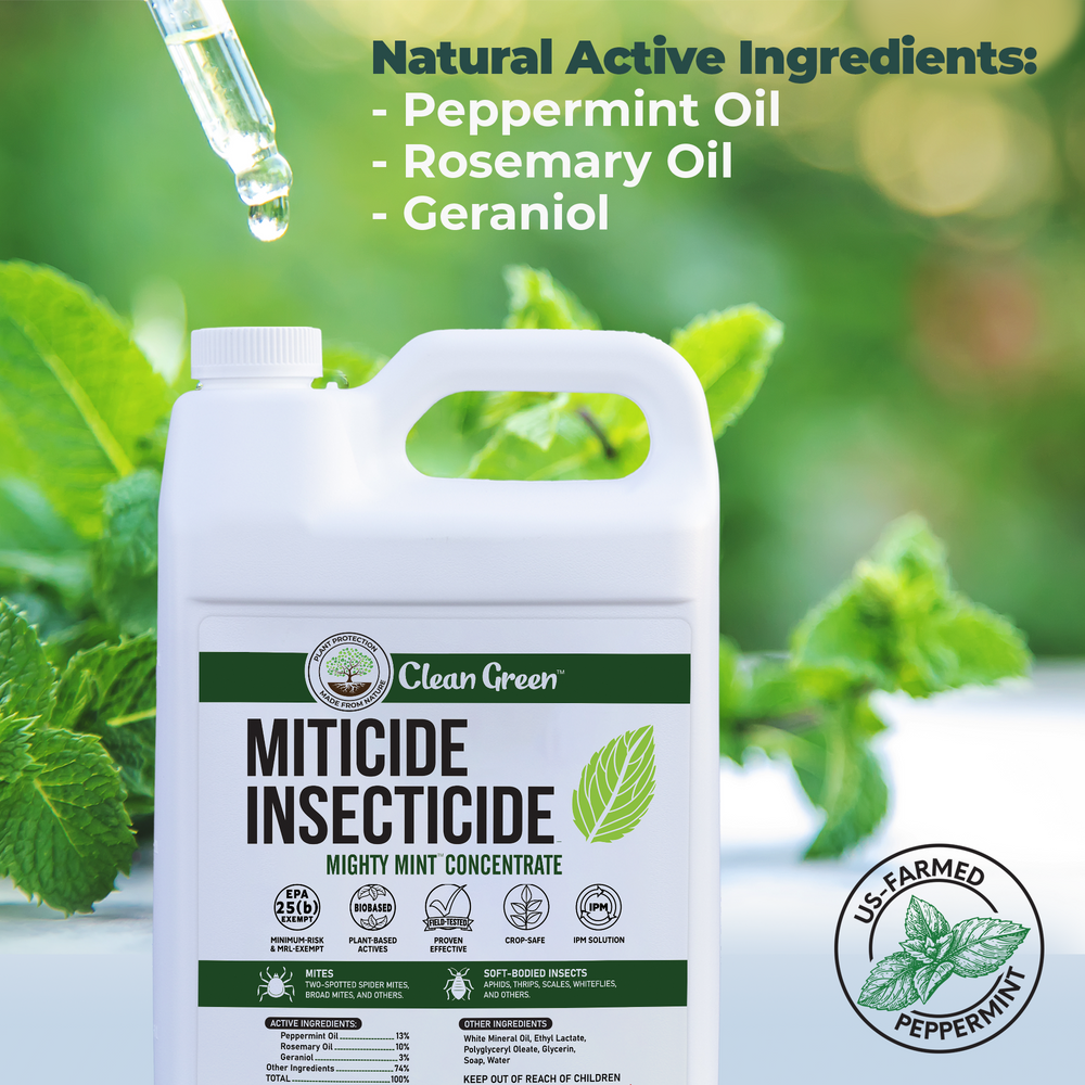 
                  
                    Mighty Mint Miticide Insecticide Plus – 1 Gallon Botanical Oil Concentrate for Spider Mites, Aphids, Disease, and Insects
                  
                