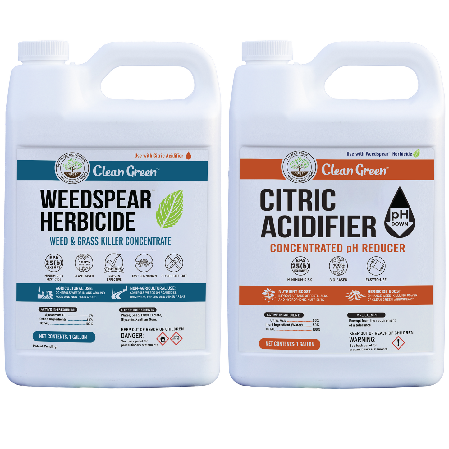 
                  
                    Weedspear Herbicide Weed Killer Concentrate with Acidifier - Powerful Natural Weed Control – Set of 2 Gallons
                  
                