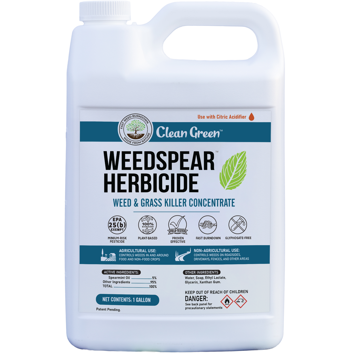 
                  
                    Weedspear Herbicide Weed Killer Concentrate with Acidifier - Powerful Natural Weed Control – Set of 2 Gallons
                  
                